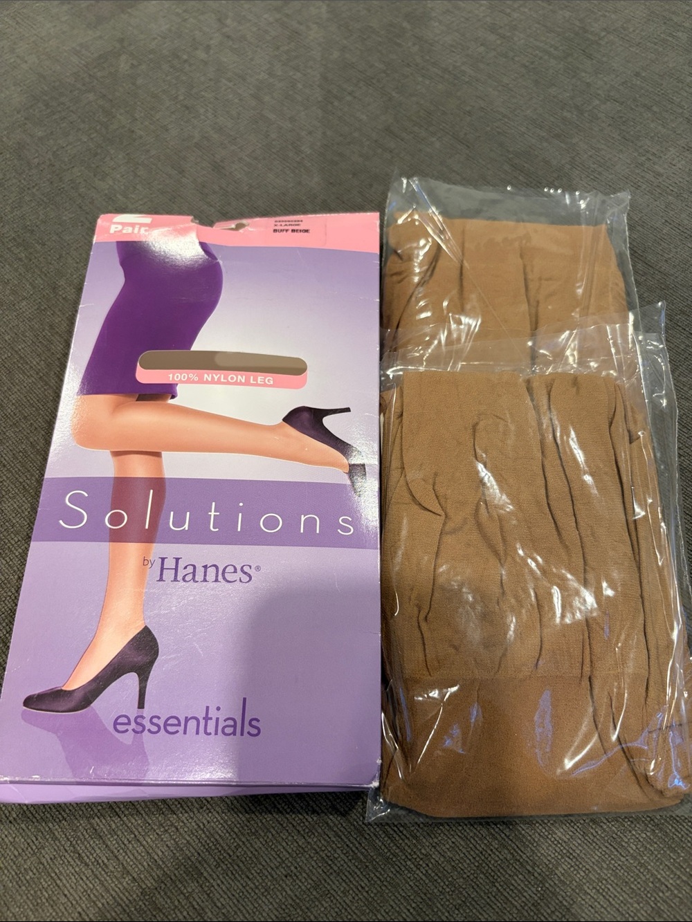 Solutions by Hanes Medium Control Top Nylon Pantyhose - 2 Pairs - NEVER WORN!!